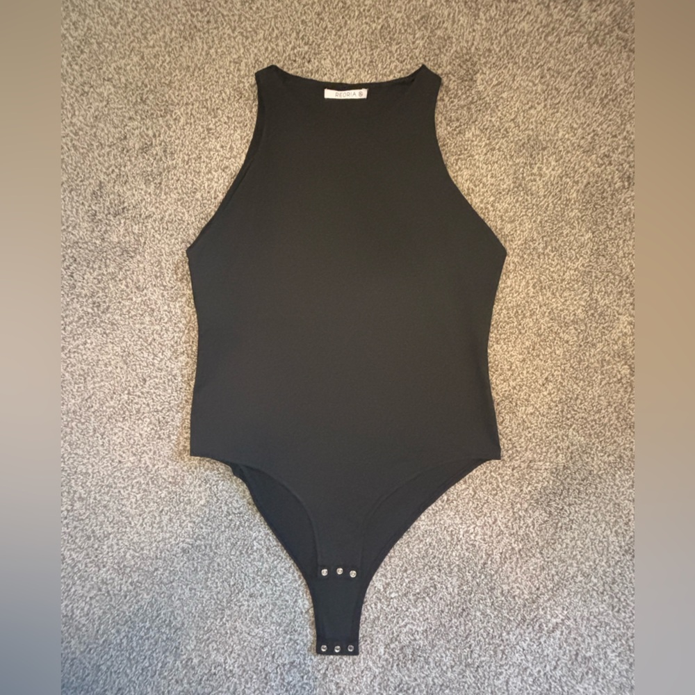 ReoRia Black Double Lined  Bodysuit